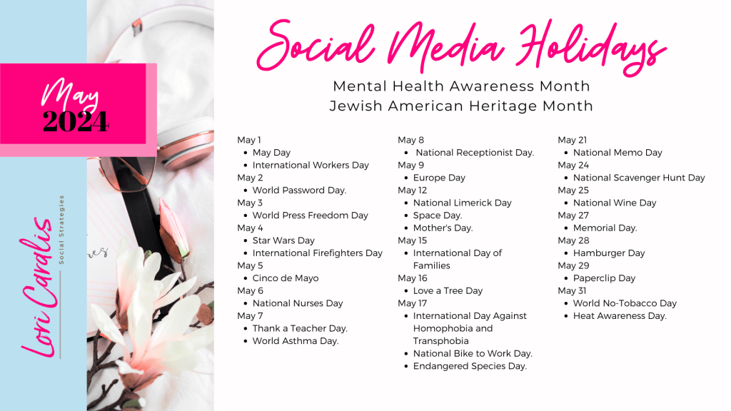 May Social Media Holiday Calendar